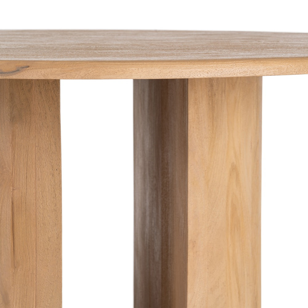 MESA COMEDOR NATURAL MADERA DE MANGO 130 X 130 X 76 CM