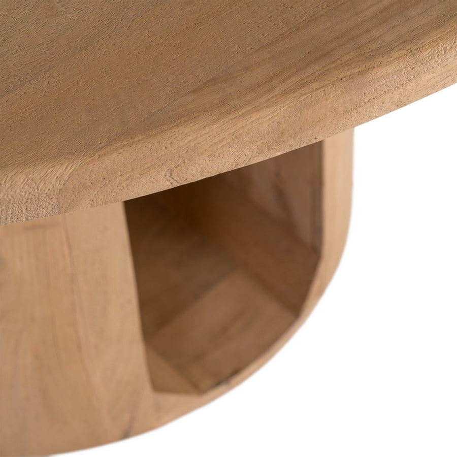 MESA COMEDOR NATURAL MADERA DE MANGO 130 X 130 X 76 CM