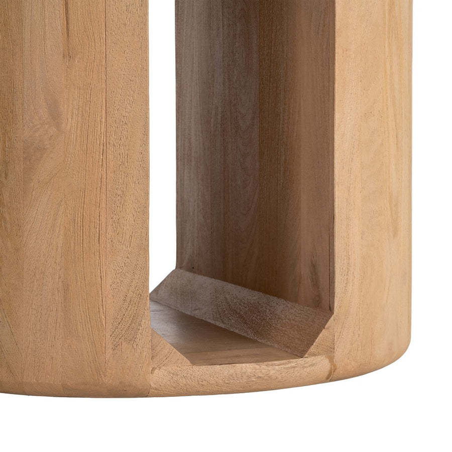 MESA COMEDOR NATURAL MADERA DE MANGO 130 X 130 X 76 CM