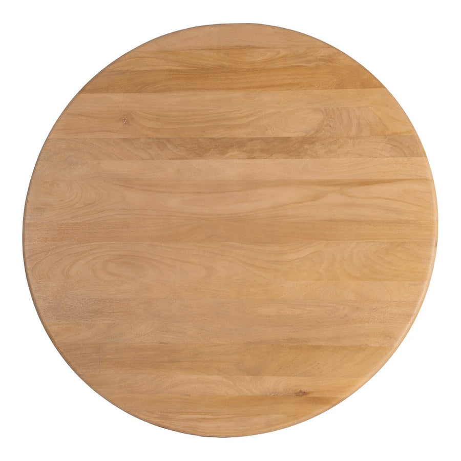 MESA COMEDOR NATURAL MADERA DE MANGO 130 X 130 X 76 CM