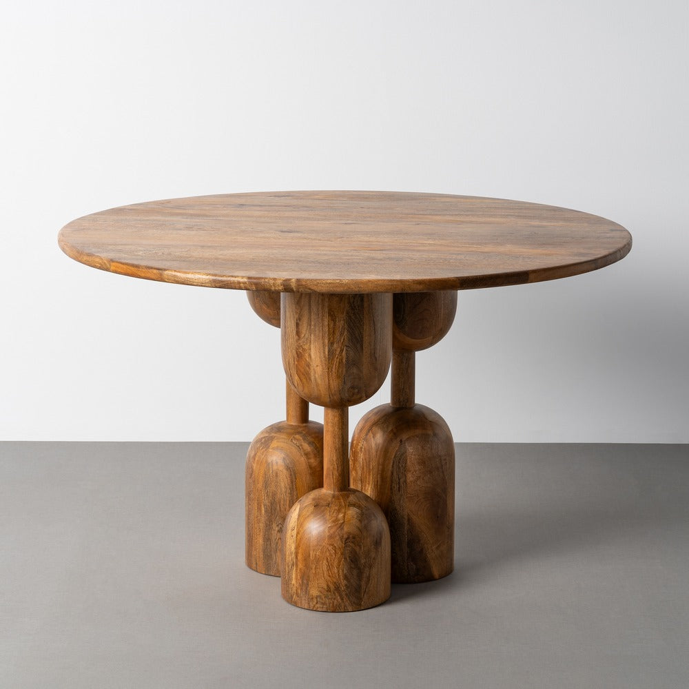 MANGO WOOD DINING TABLE LIVING ROOM 120 X 120 X 76 CM