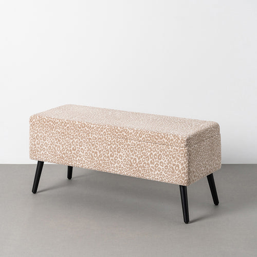 BANCO BA�L CREMA-BEIGE DM-TEJIDO 100 X 40 X 44 CM