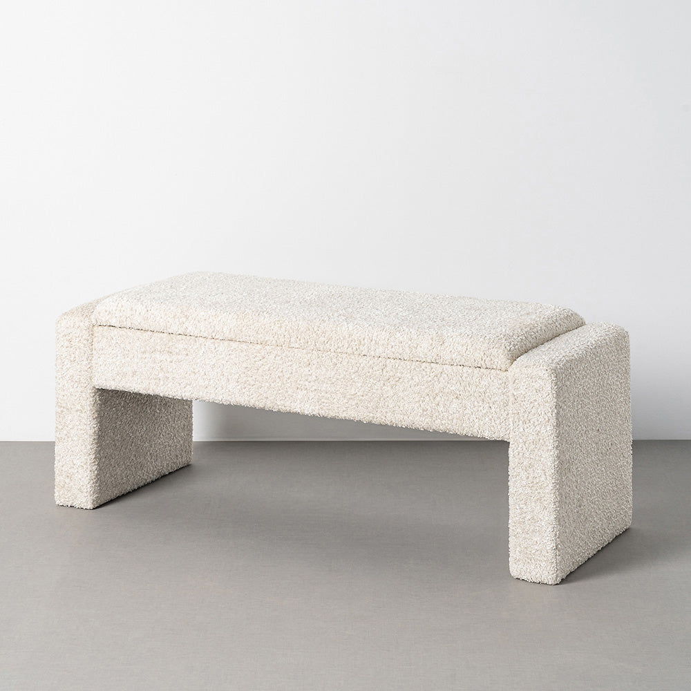 BANCO BAÚL CREMA DM-TEJIDO 117 X 43 X 45 CM