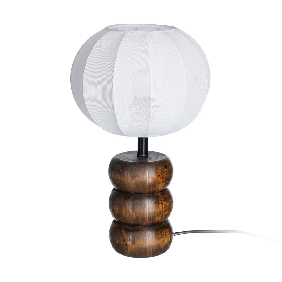 LÁMPARA MESA MARRÓN TEJIDO-MADERA 25 X 25 X 39,50 CM
