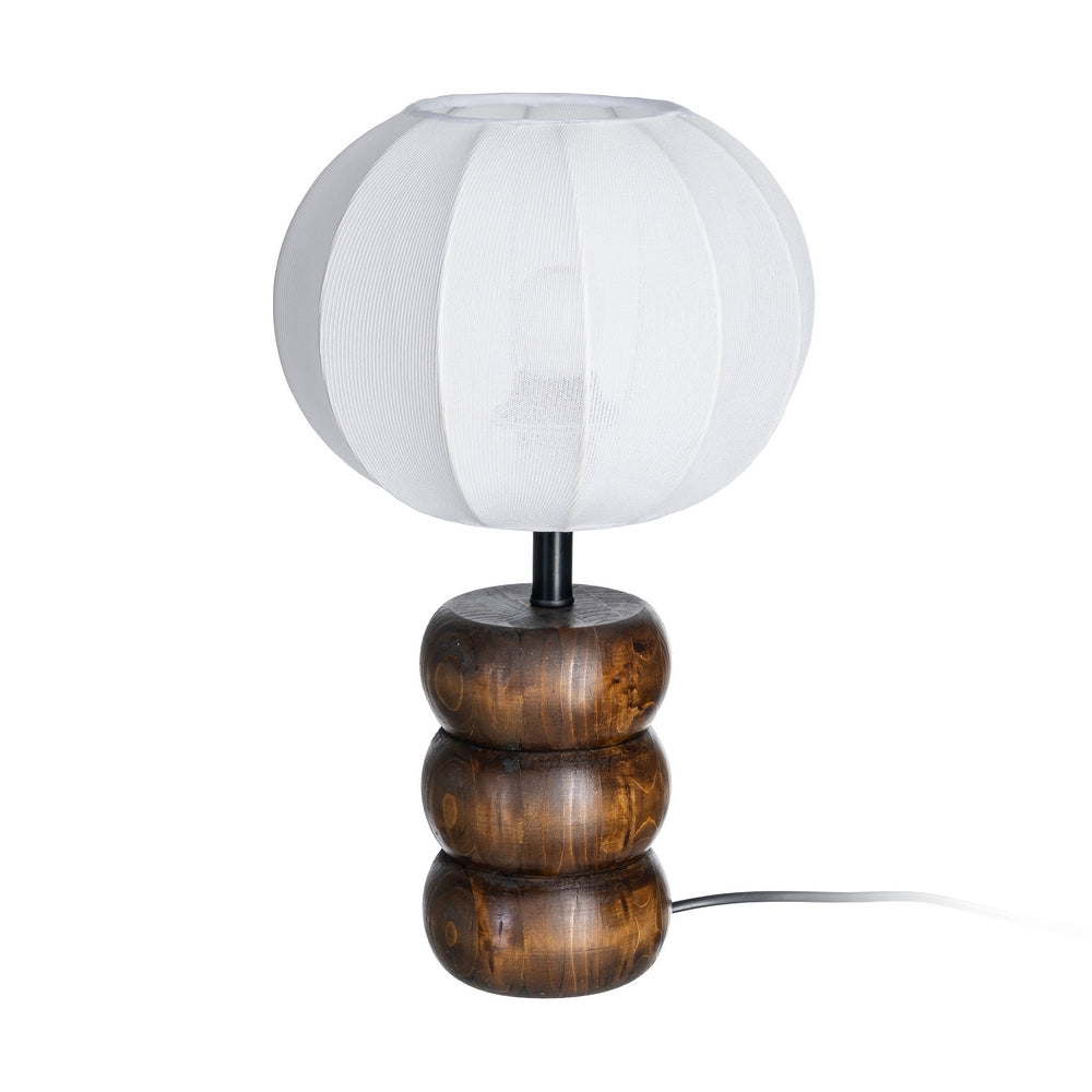 LÁMPARA MESA MARRÓN TEJIDO-MADERA 25 X 25 X 39,50 CM