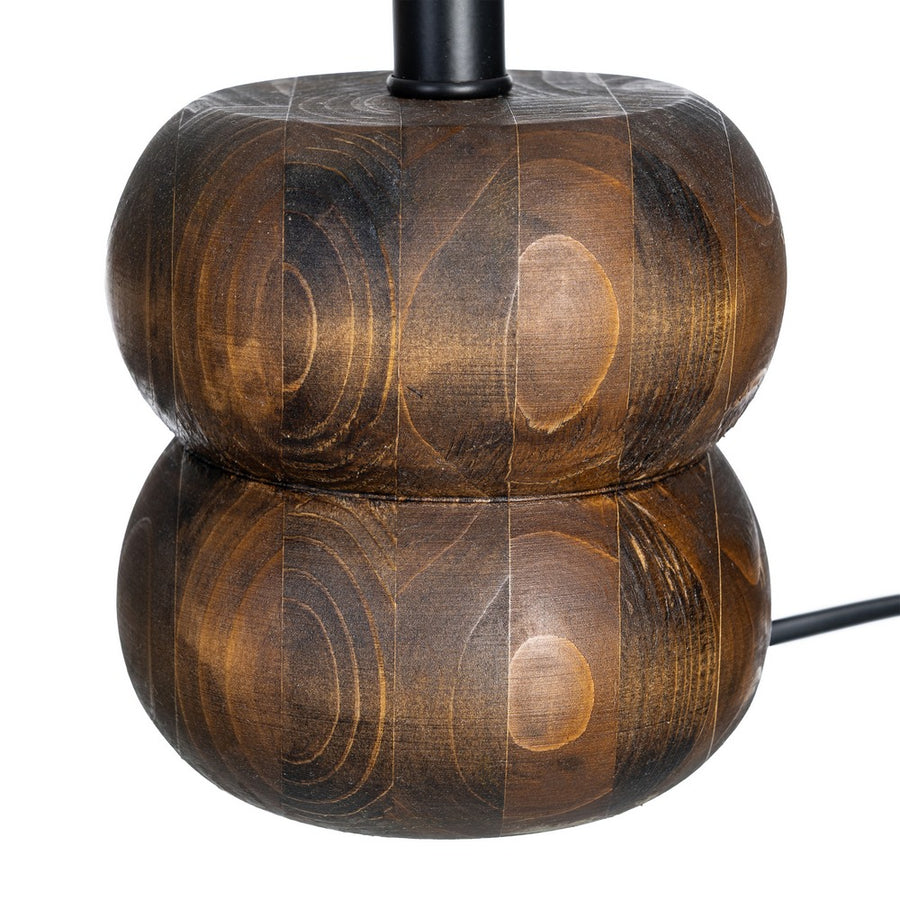 BROWN FABRIC-WOODEN TABLE LAMP 21 X 21 X 26.50 CM