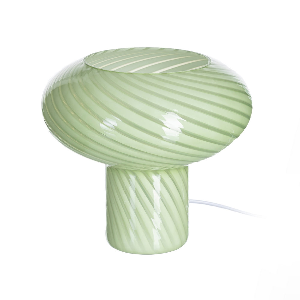 L�MPARA MESA VERDE-BLANCO CRISTAL 25 X 25 X 22 CM