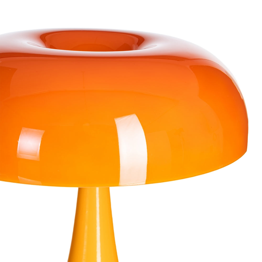 LÁMPARA MESA NARANJA CRISTAL-METAL 25,50 X 25,50 X 25 CM