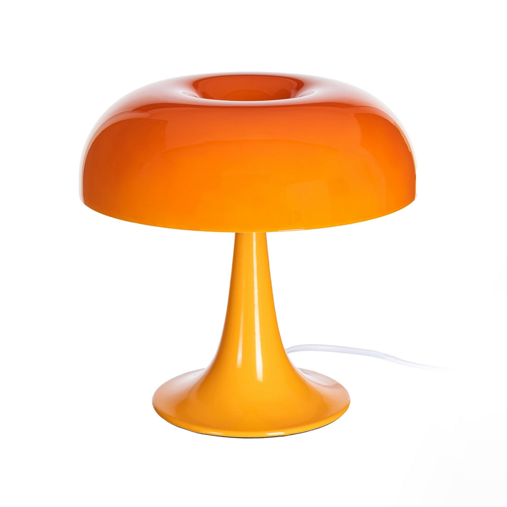 LÁMPARA MESA NARANJA CRISTAL-METAL 25,50 X 25,50 X 25 CM