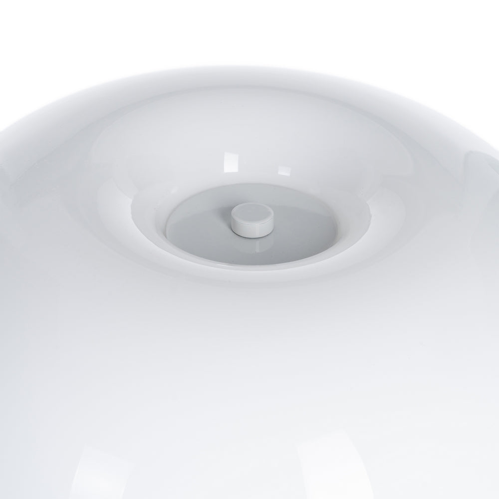 LÁMPARA MESA BLANCO CRISTAL-METAL 25,50 X 25,50 X 25 CM