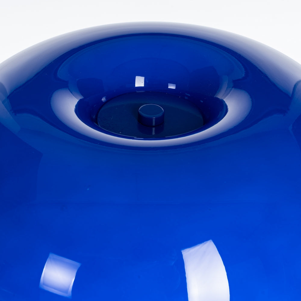 L�MPARA MESA AZUL CRISTAL-METAL 25,50 X 25,50 X 25 CM