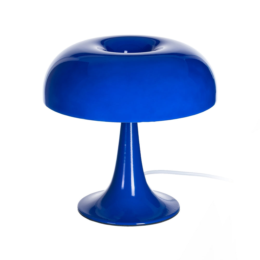 LÁMPARA MESA AZUL CRISTAL-METAL 25,50 X 25,50 X 25 CM