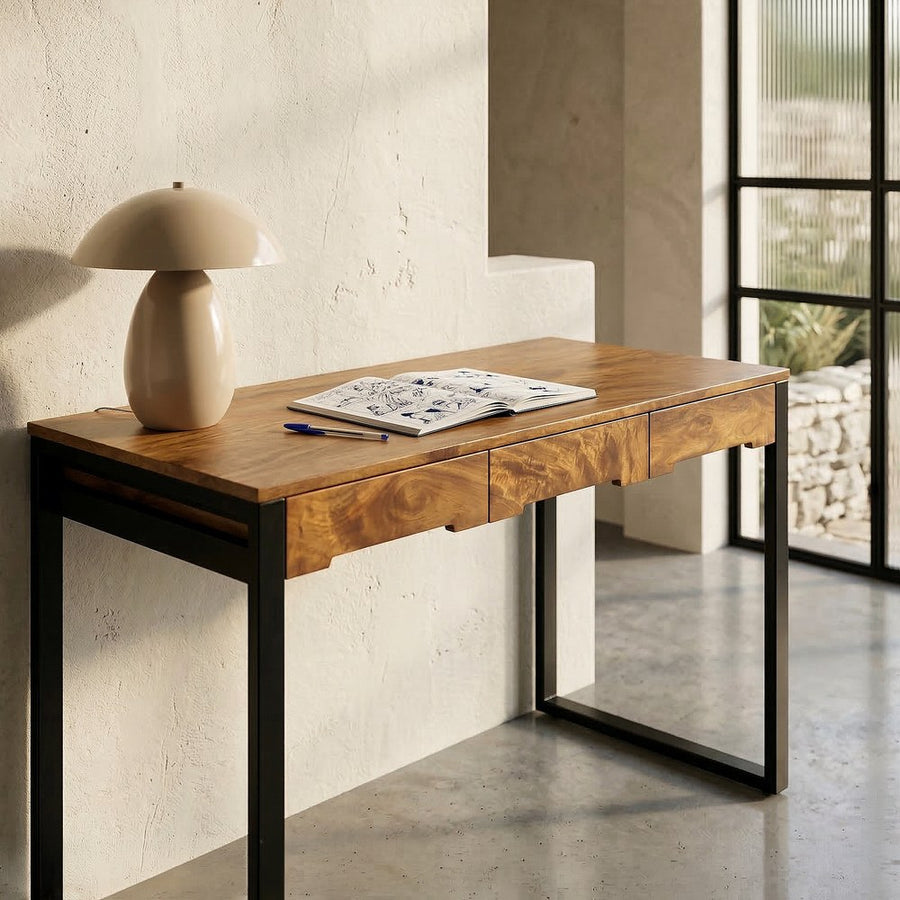 ESCRITORIO MIEL MADERA DE MANGO 125 X 60 X 76 CM