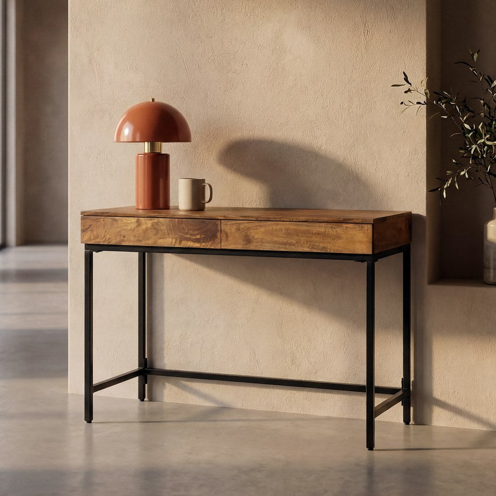 ESCRITORIO MIEL MADERA DE MANGO 110 X 55 X 78 CM