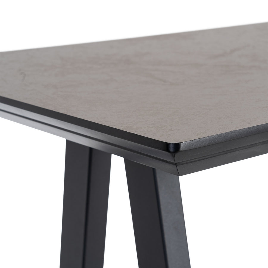 BLACK-CREAM HIGH TABLE DM-METAL FURNITURE 138 X 50 X 100 CM