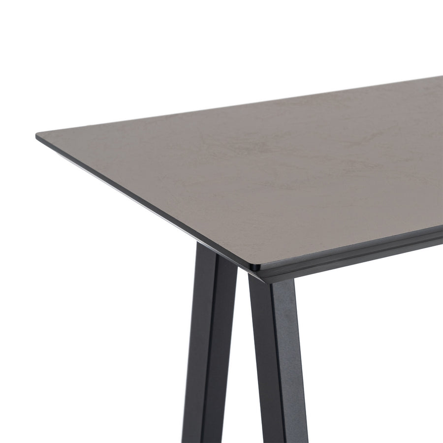 BLACK-CREAM HIGH TABLE DM-METAL FURNITURE 138 X 50 X 100 CM