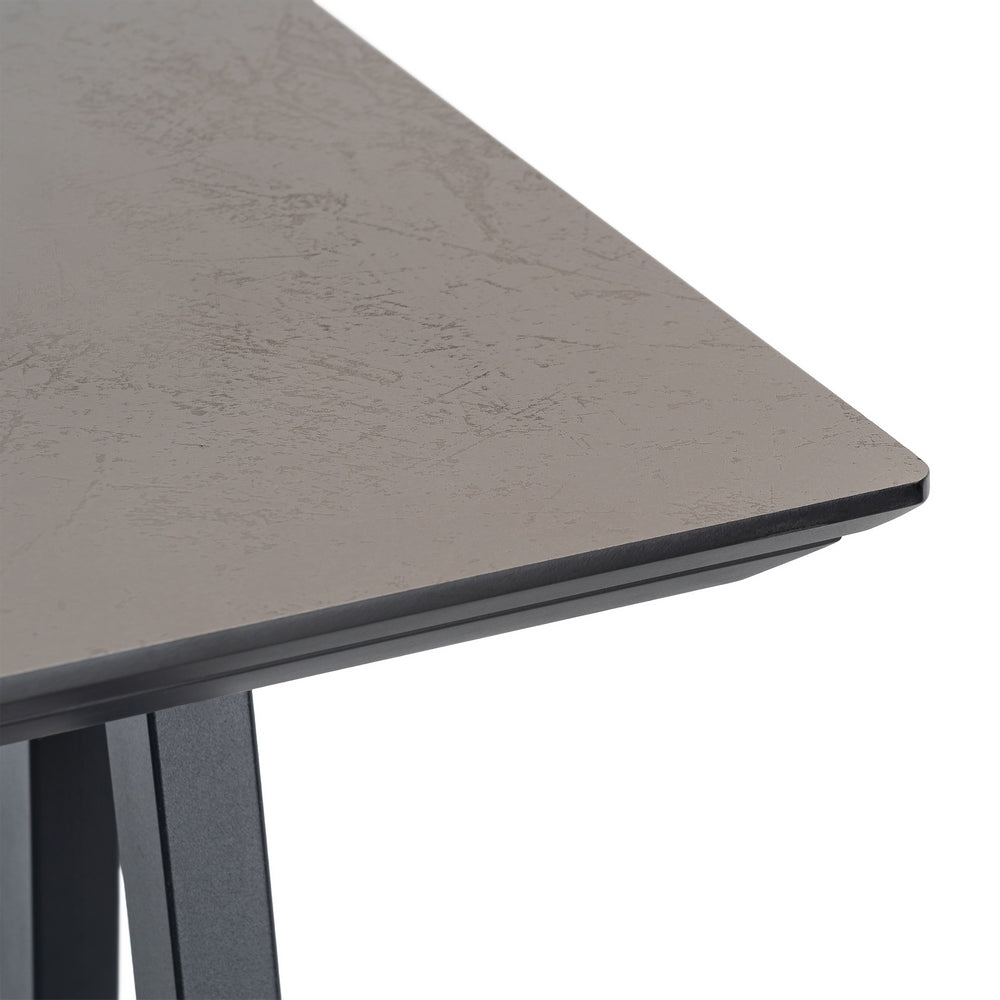 MESA ALTA NEGRO-CREMA DM-METAL MUEBLES 138 X 50 X 100 CM