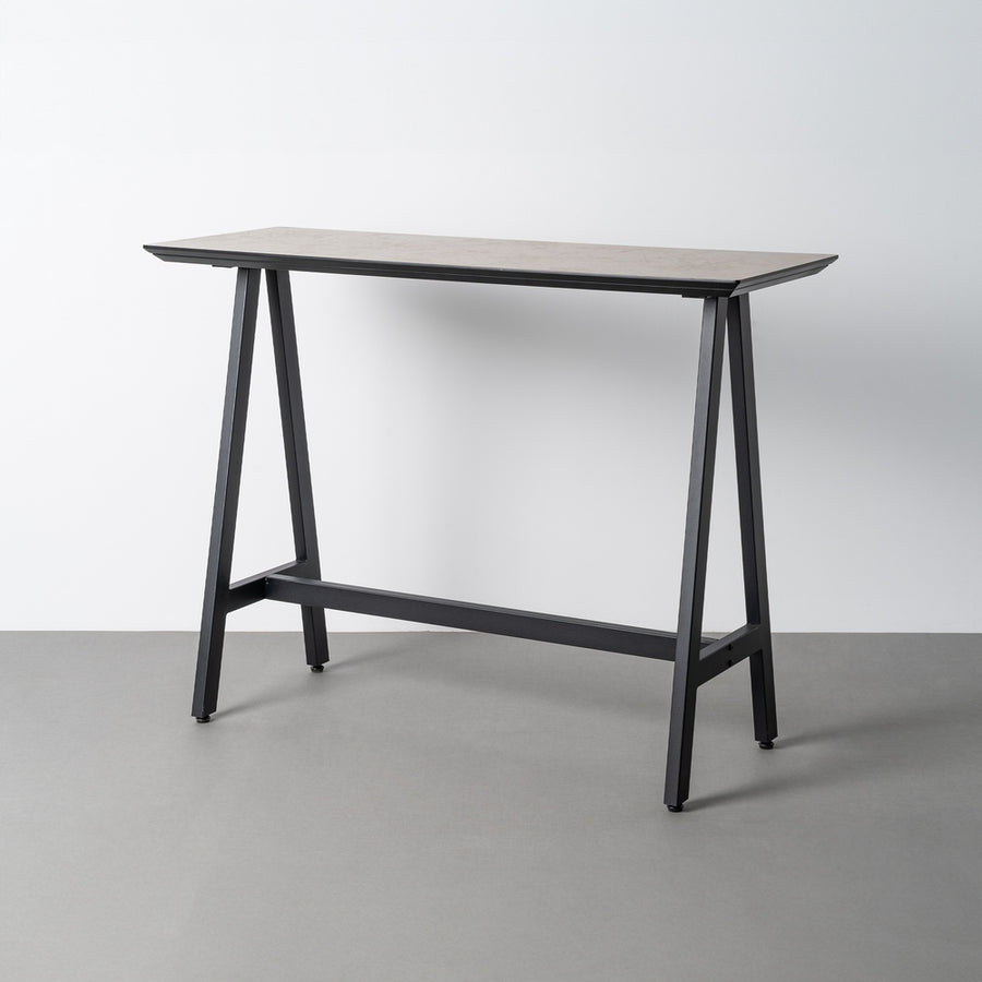 BLACK-CREAM HIGH TABLE DM-METAL FURNITURE 138 X 50 X 100 CM