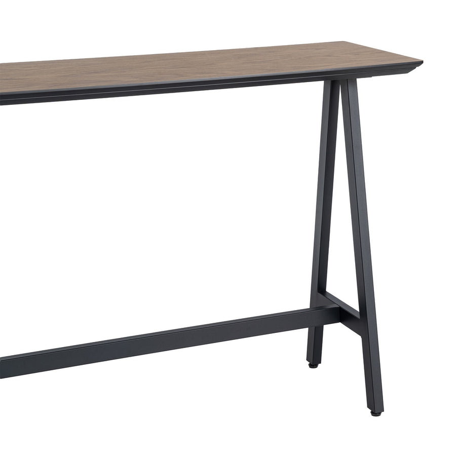 MESA ALTA NEGRO-NATURAL DM-METAL MUEBLES 138 X 50 X 100 CM