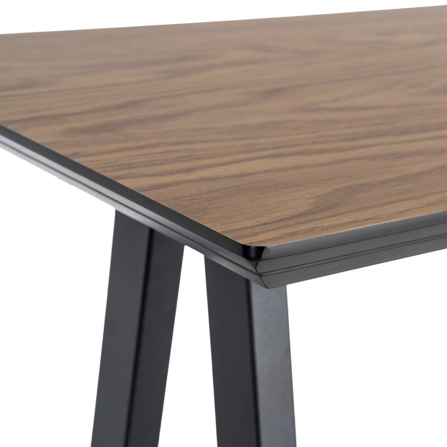 MESA ALTA NEGRO-NATURAL DM-METAL MUEBLES 138 X 50 X 100 CM