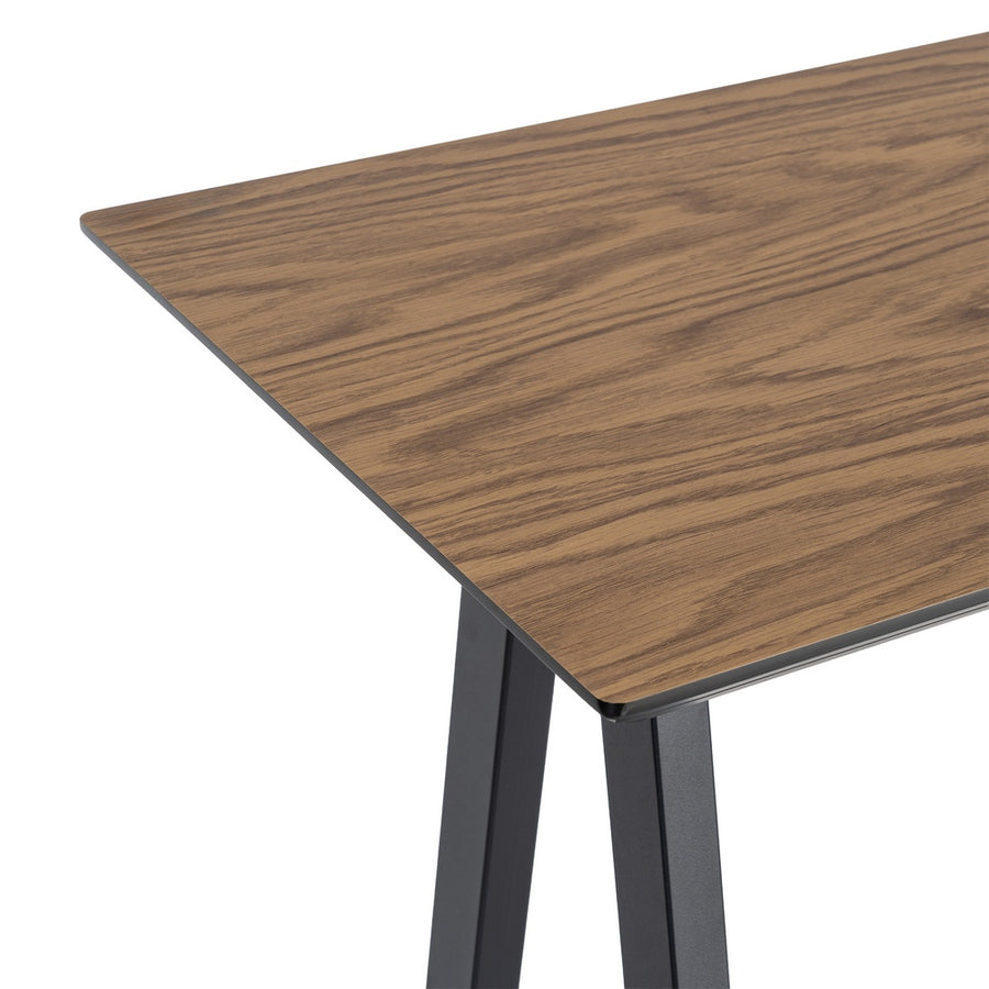 MESA ALTA NEGRO-NATURAL DM-METAL MUEBLES 138 X 50 X 100 CM