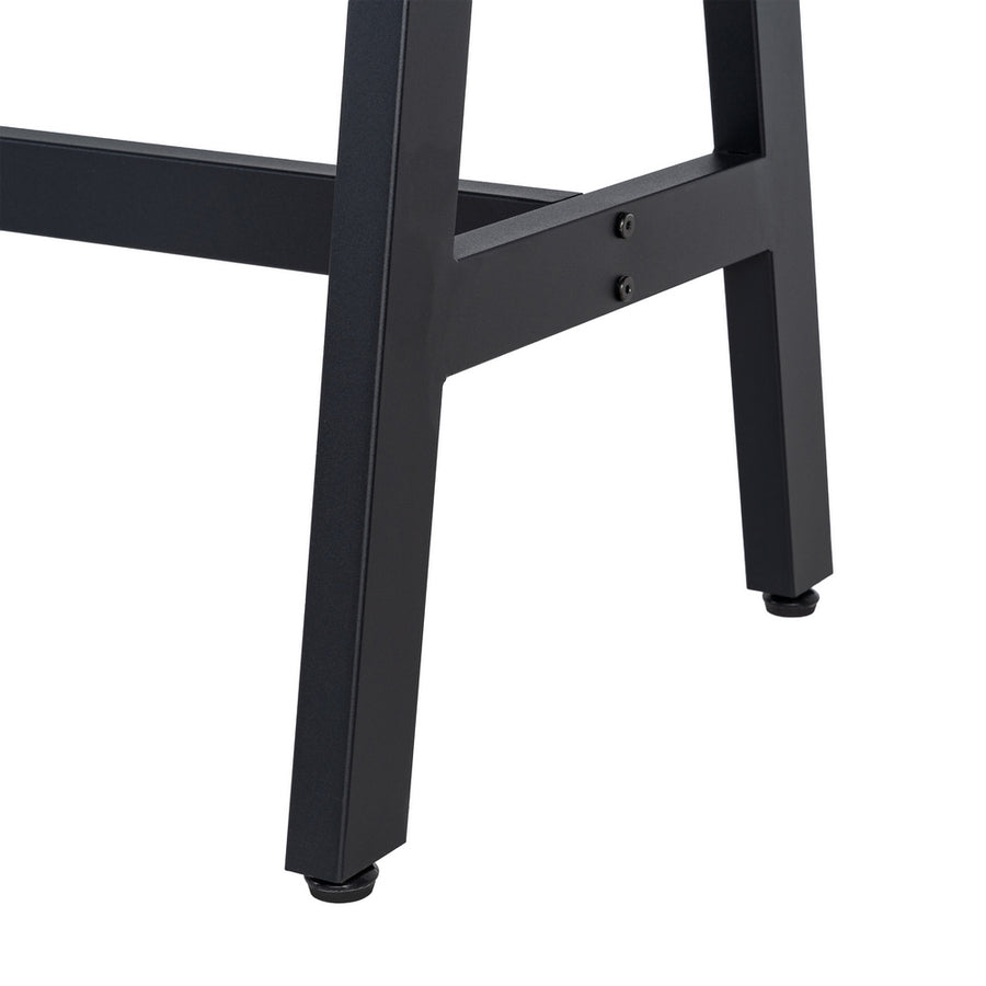 MESA ALTA NEGRO-NATURAL DM-METAL MUEBLES 138 X 50 X 100 CM