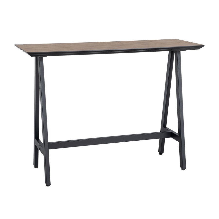 MESA ALTA NEGRO-NATURAL DM-METAL MUEBLES 138 X 50 X 100 CM