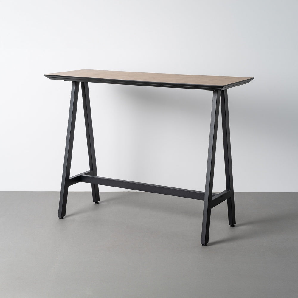 MESA ALTA NEGRO-NATURAL DM-METAL MUEBLES 138 X 50 X 100 CM