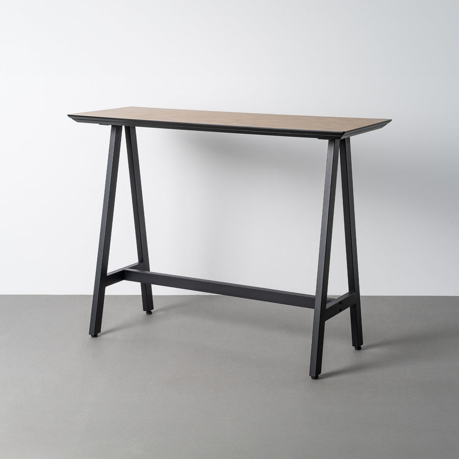 MESA ALTA NEGRO-NATURAL DM-METAL MUEBLES 138 X 50 X 100 CM