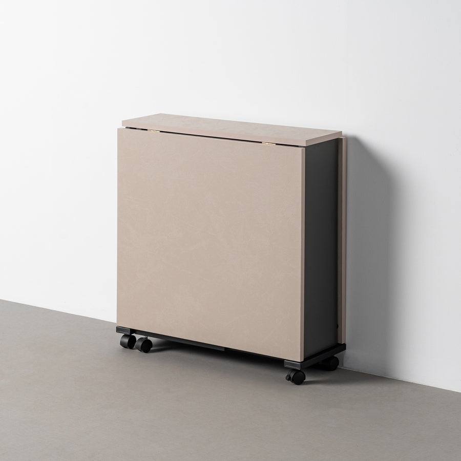 MESA PLEGABLE PLEGABLE NEGRO-CREMA 148 X 71 X 74 CM