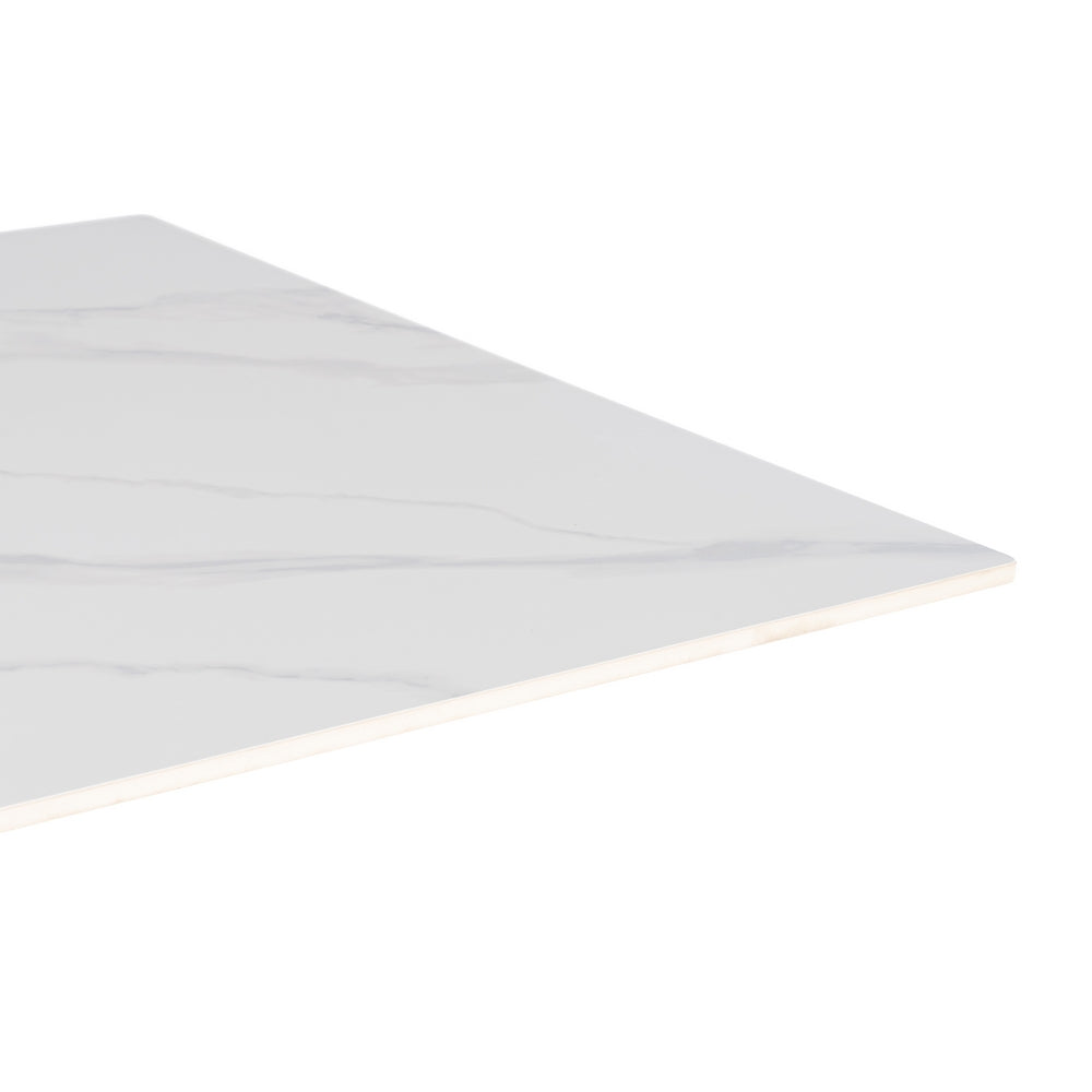 MESA BLANCO PIEDRA SINTERIZADA CONTRACT 80 X 80 X 75 CM