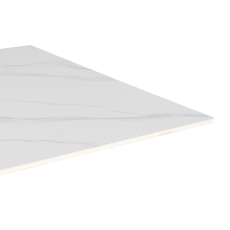 MESA BLANCO PIEDRA SINTERIZADA CONTRACT 80 X 80 X 75 CM