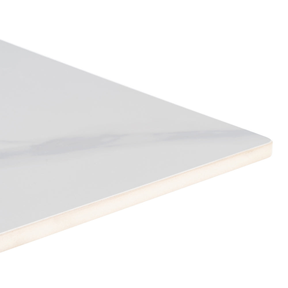MESA BLANCO PIEDRA SINTERIZADA CONTRACT 80 X 80 X 75 CM
