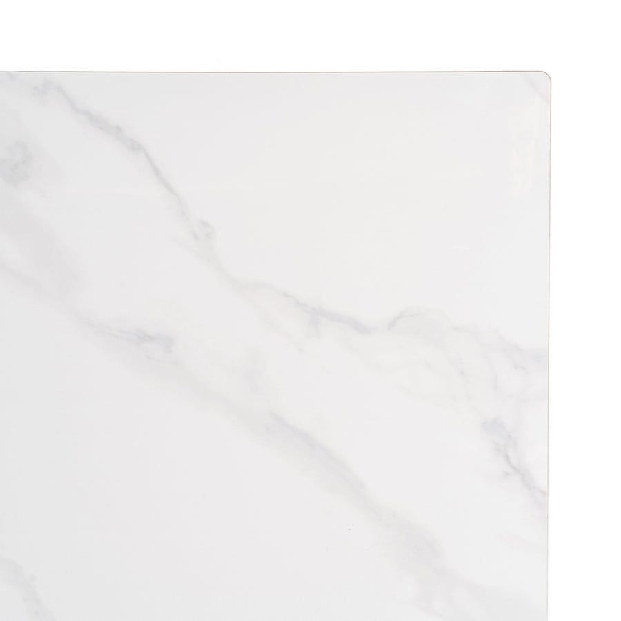 MESA BLANCO PIEDRA SINTERIZADA CONTRACT 80 X 80 X 75 CM