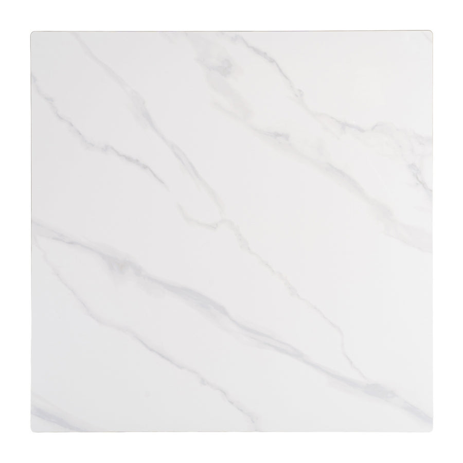 MESA BLANCO PIEDRA SINTERIZADA CONTRACT 80 X 80 X 75 CM