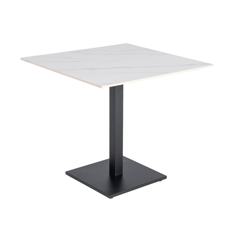 MESA BLANCO PIEDRA SINTERIZADA CONTRACT 80 X 80 X 75 CM