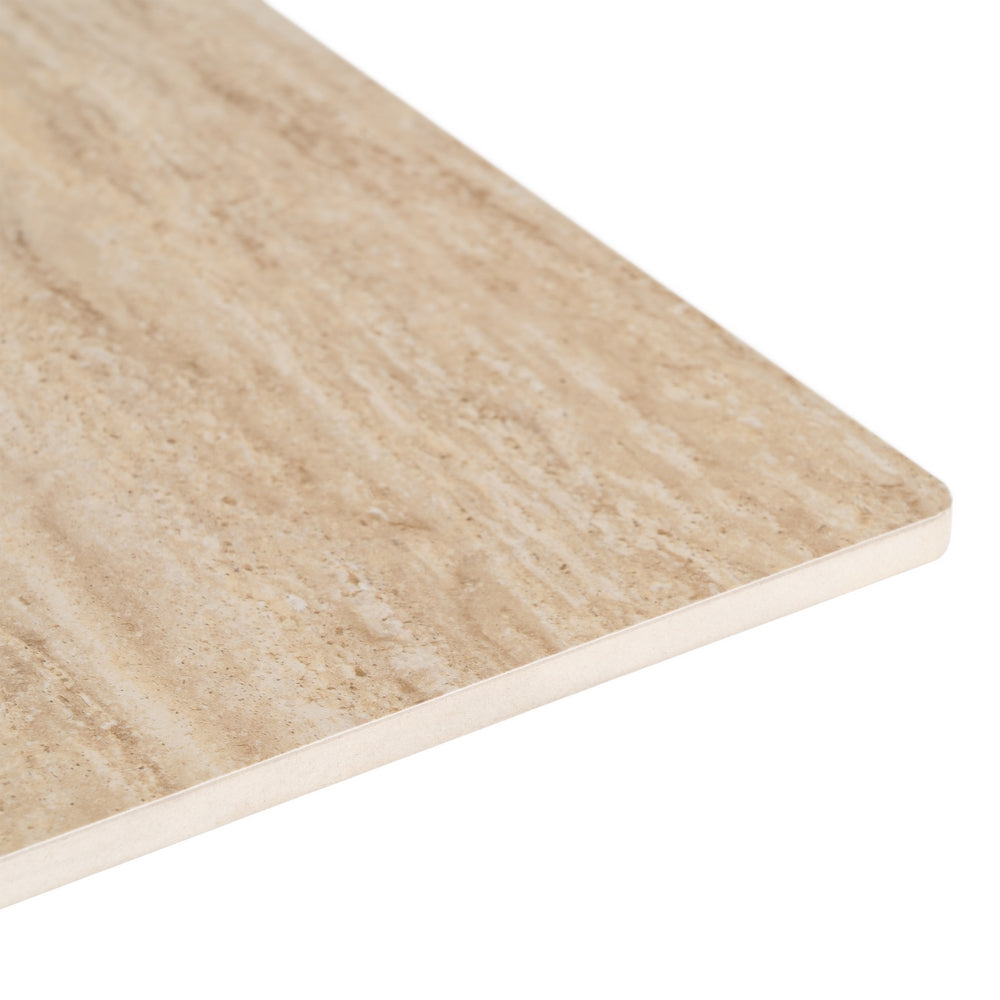 MESA TRAVERTINO PIEDRA SINTERIZADA 80 X 80 X 75 CM