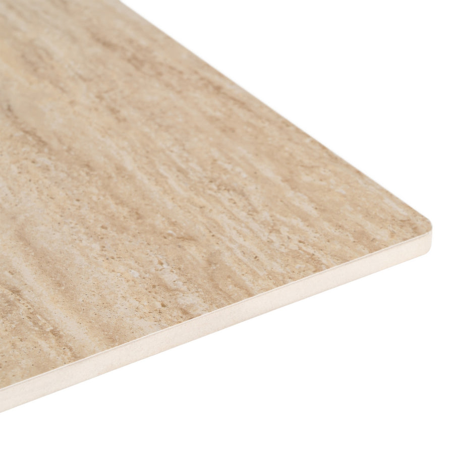 MESA TRAVERTINO PIEDRA SINTERIZADA 80 X 80 X 75 CM