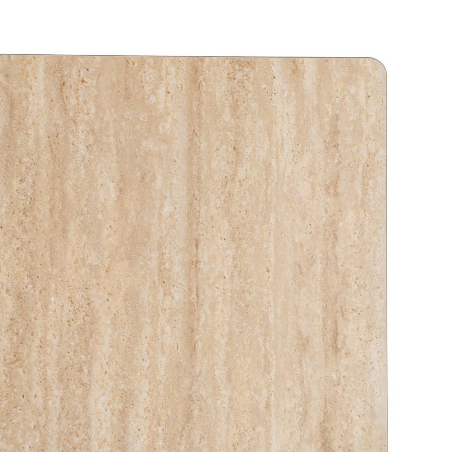 MESA TRAVERTINO PIEDRA SINTERIZADA 80 X 80 X 75 CM