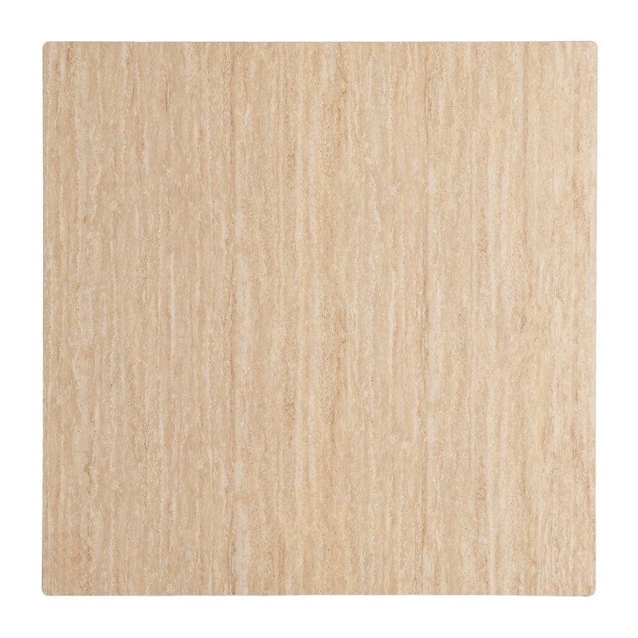 MESA TRAVERTINO PIEDRA SINTERIZADA 80 X 80 X 75 CM
