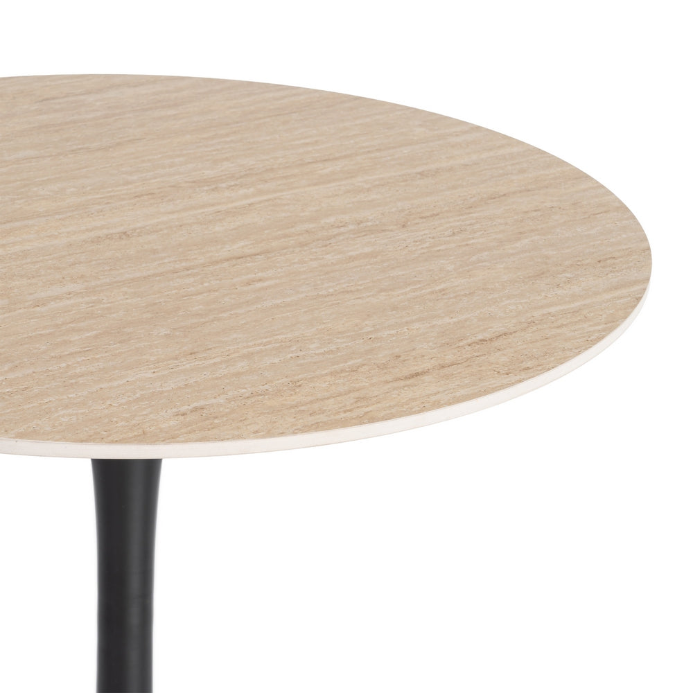 MESA REDONDA TRAVERTINO 80 X 80 X 75 CM