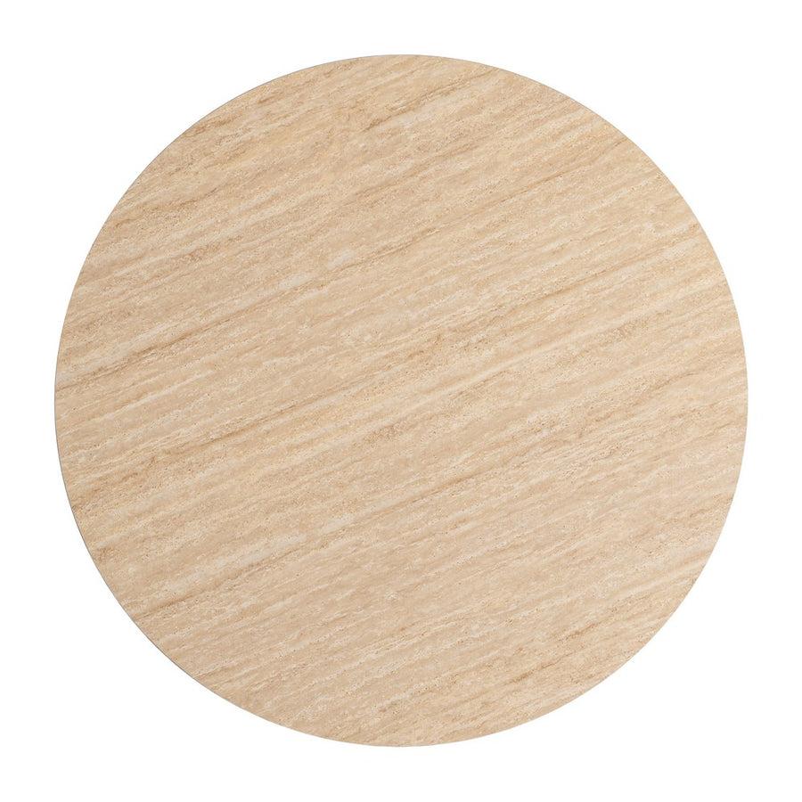 MESA REDONDA TRAVERTINO 80 X 80 X 75 CM
