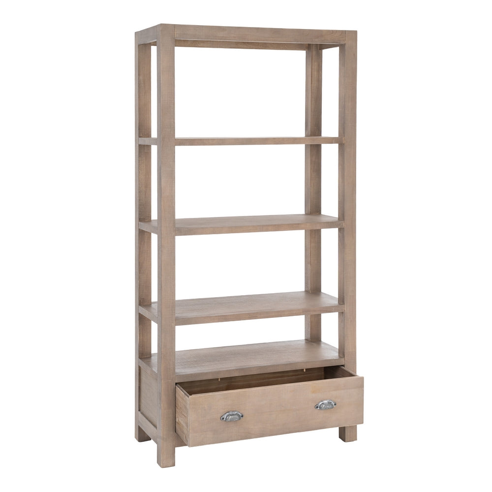 ESTANTER�A NATURAL MADERA DE PINO 90 X 40 X 180 CM