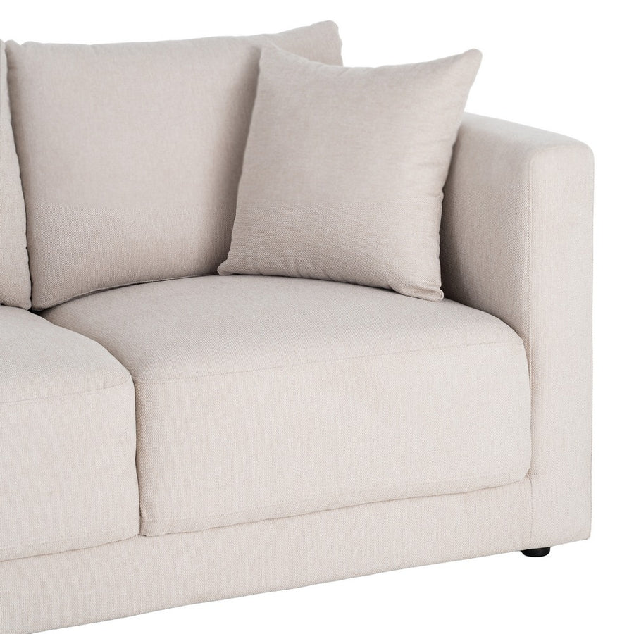 SOFÁ 2 PLAZAS CREMA TEJIDO-MADERA 165 X 96 X 86 CM