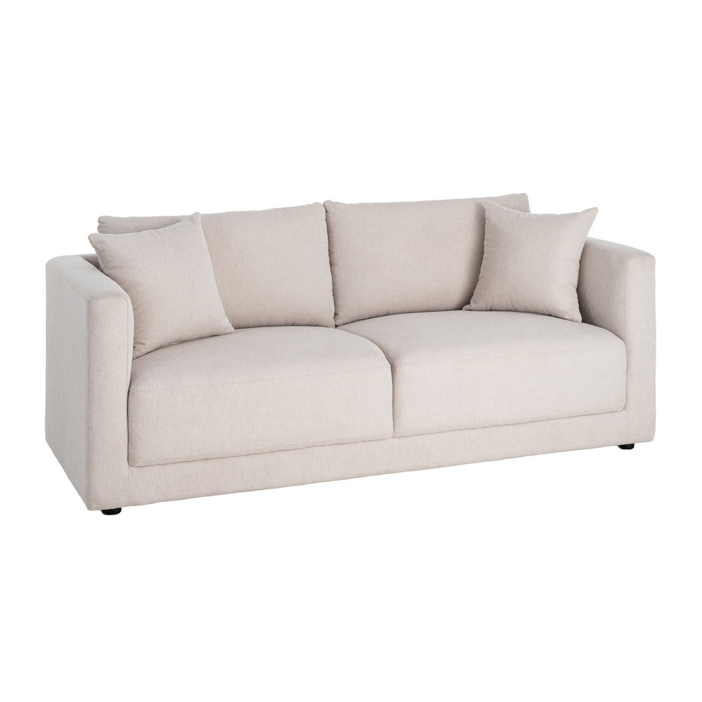 SOF� 3 PLAZAS CREMA TEJIDO-MADERA 210 X 96 X 86 CM