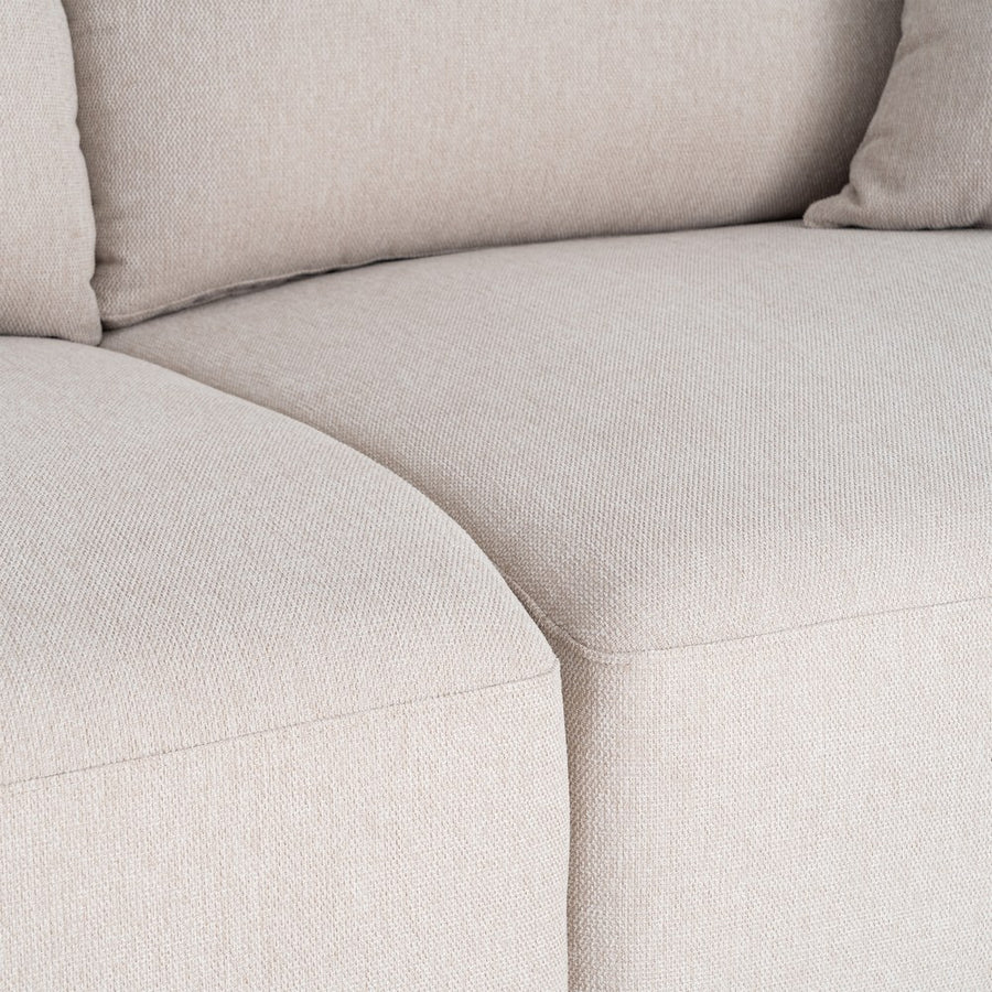 SOFÁ 3 PLAZAS CREMA TEJIDO-MADERA 210 X 96 X 86 CM