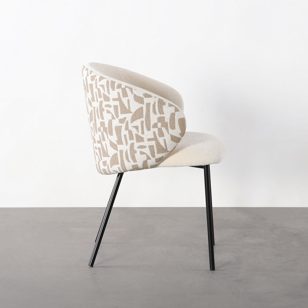 SILLA ESTAMPADO TEJIDO-METAL CONTRACT 56,50 X 56 X 74,50 CM