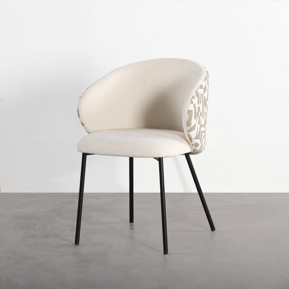 SILLA ESTAMPADO TEJIDO-METAL CONTRACT 56,50 X 56 X 74,50 CM