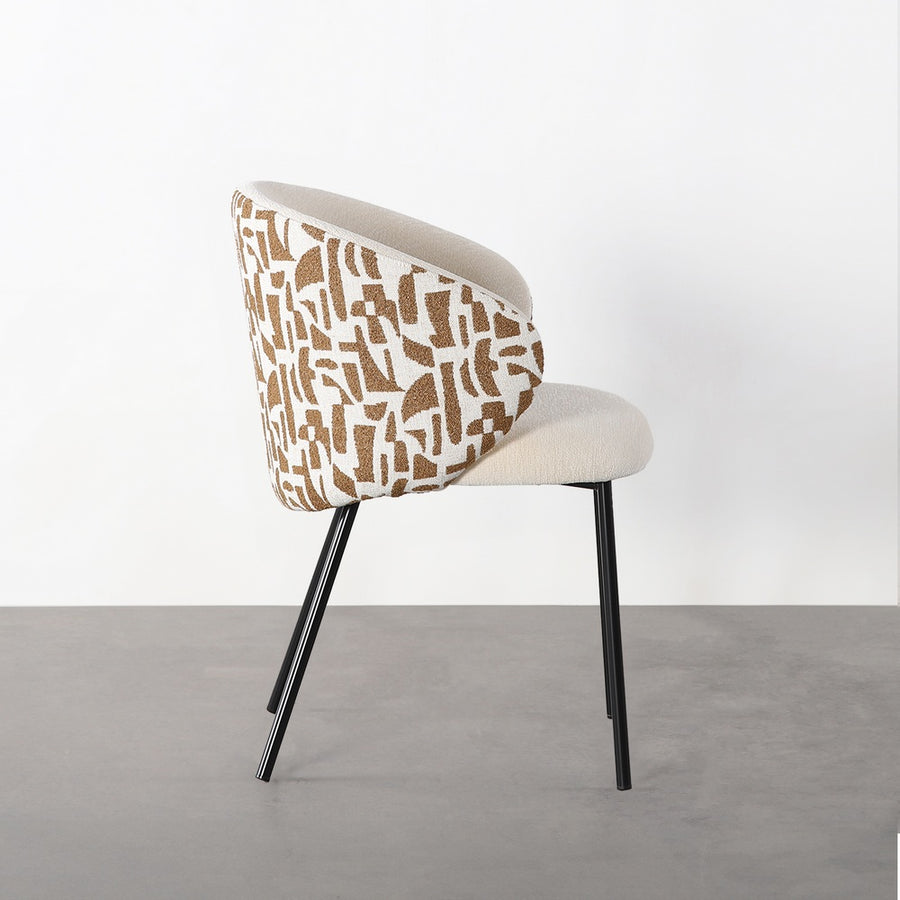SILLA ESTAMPADO TEJIDO-METAL CONTRACT 56,50 X 56 X 74,50 CM