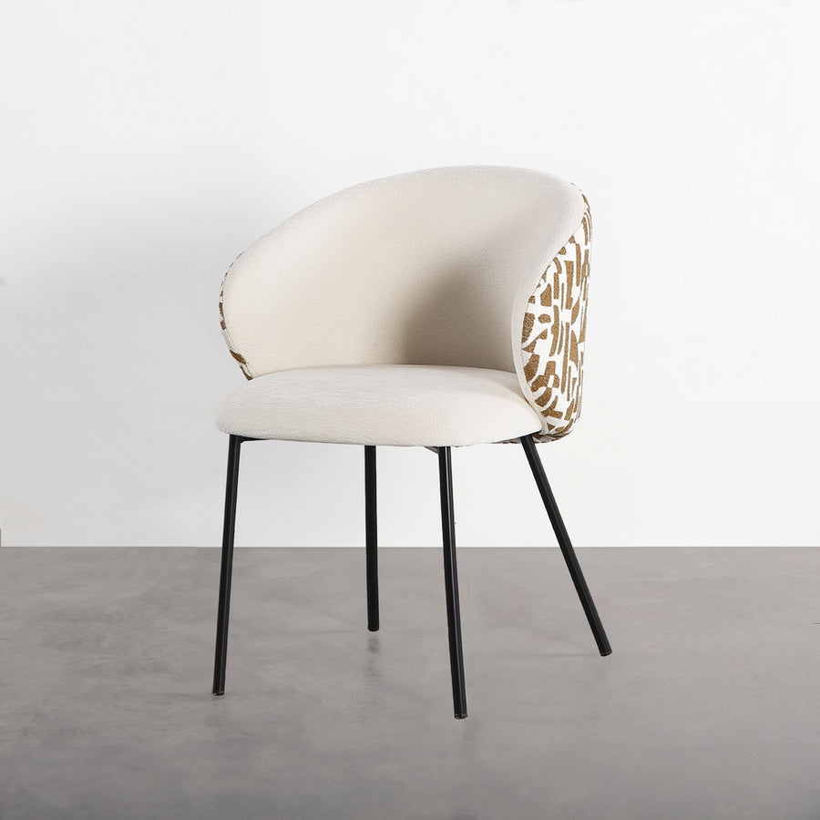 SILLA ESTAMPADO TEJIDO-METAL CONTRACT 56,50 X 56 X 74,50 CM